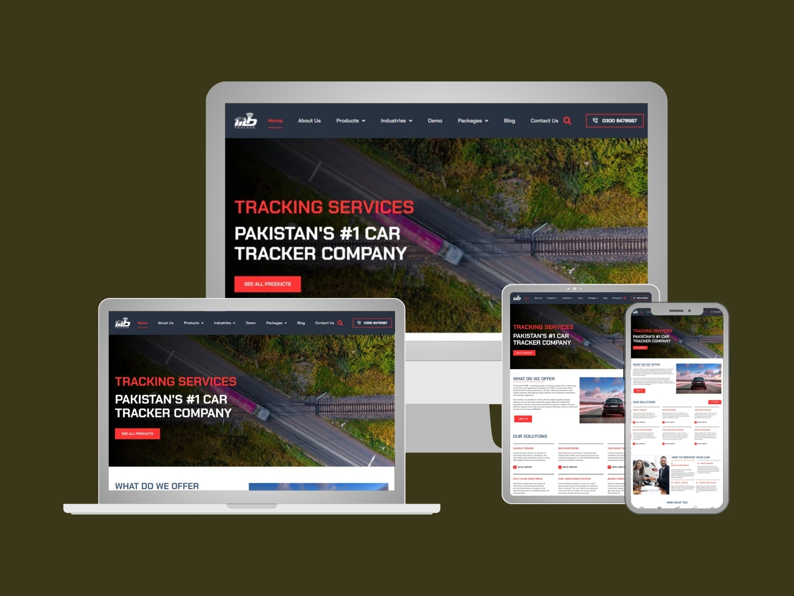 Website for tracking services
